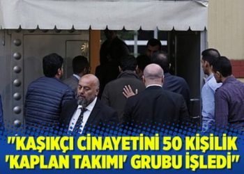 “Kaşıkçı cinayetini 50 kişilik ‘Kaplan Takımı’ grubu işledi”