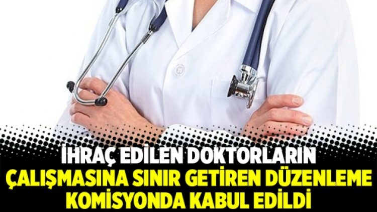İhraç edilen doktorların çalışmasına sınır getiren düzenleme komisyonda kabul edildi