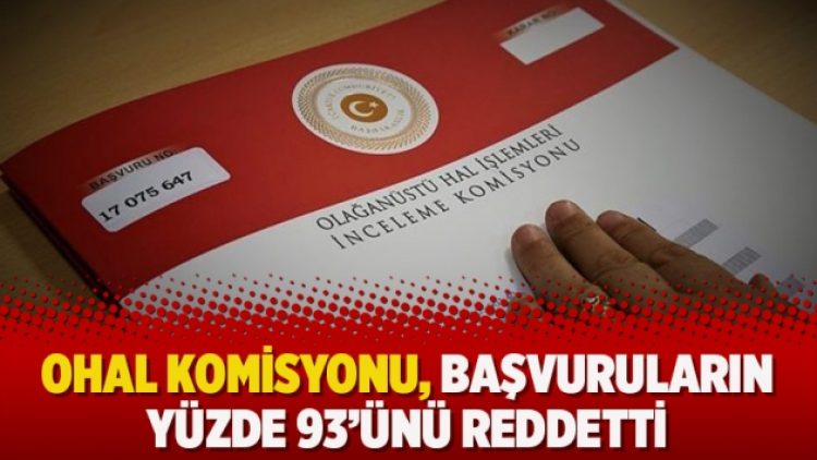 OHAL Komisyonu, başvuruların yüzde 93’ünü reddetti