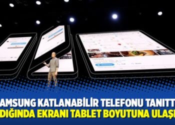 Samsung katlanabilir telefonu tanıttı: Açıldığında ekranı tablet boyutuna ulaşıyor