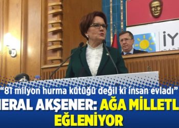 Meral Akşener: Ağa milletle eğleniyor
