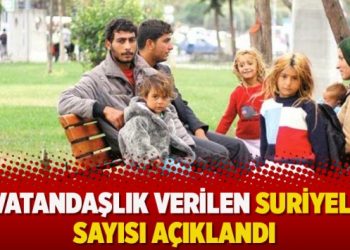 Vatandaşlık verilen Suriyeli sayısı açıklandı