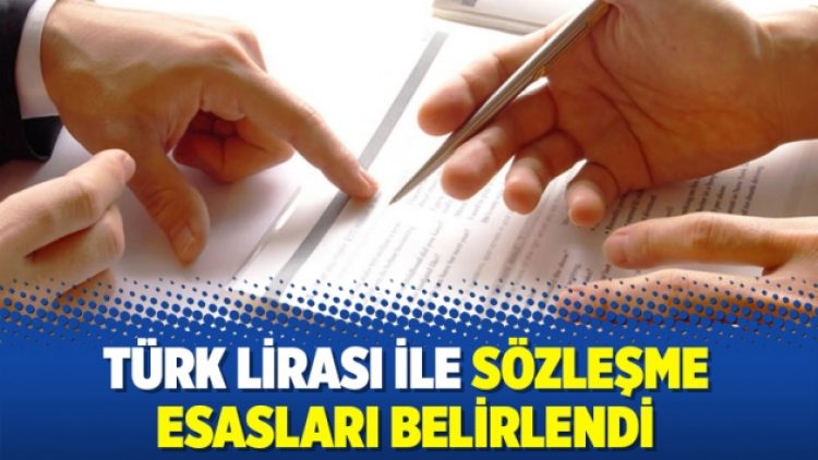 Türk Lirası ile sözleşme esasları belirlendi