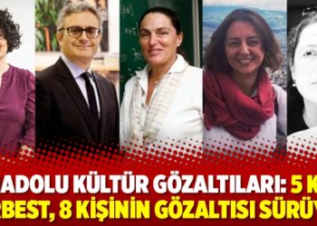 Anadolu Kültür gözaltıları: 5 kişi serbest, 8 kişinin gözaltısı sürüyor