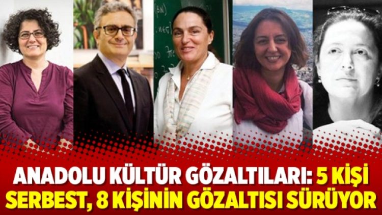 Anadolu Kültür gözaltıları: 5 kişi serbest, 8 kişinin gözaltısı sürüyor