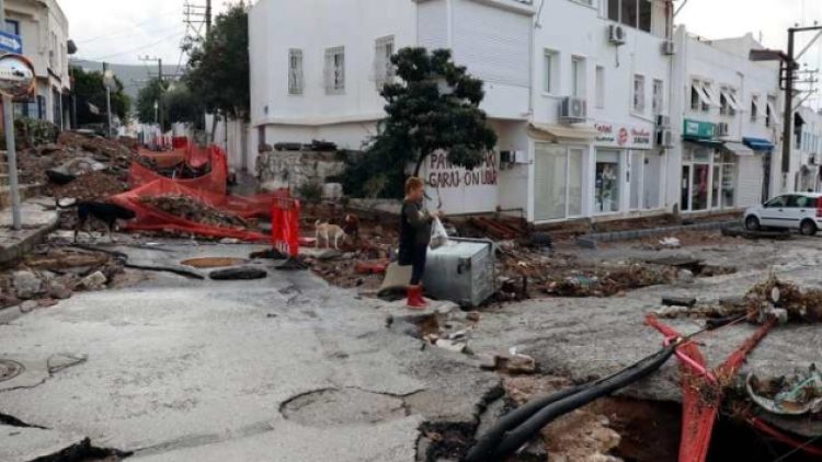 Bodrum’da sel ve heyelan