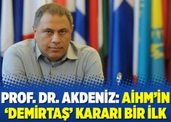 Prof. Dr. Akdeniz: AİHM’in ‘Demirtaş’ kararı bir ilk