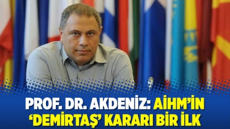 Prof. Dr. Akdeniz: AİHM’in ‘Demirtaş’ kararı bir ilk