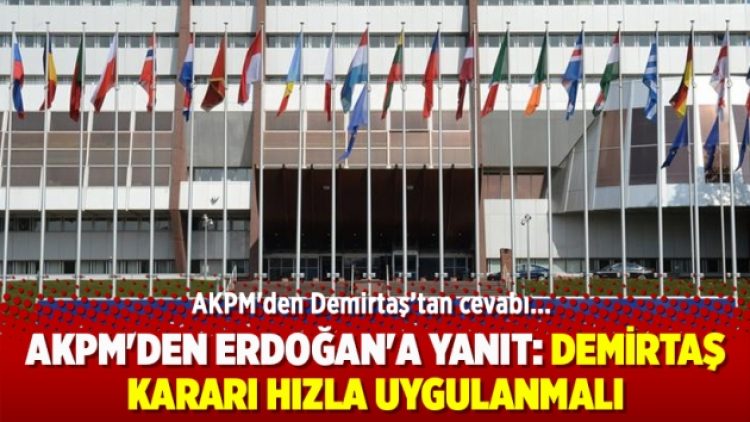 AKPM’den Erdoğan’a yanıt: Demirtaş kararı hızla uygulanmalı
