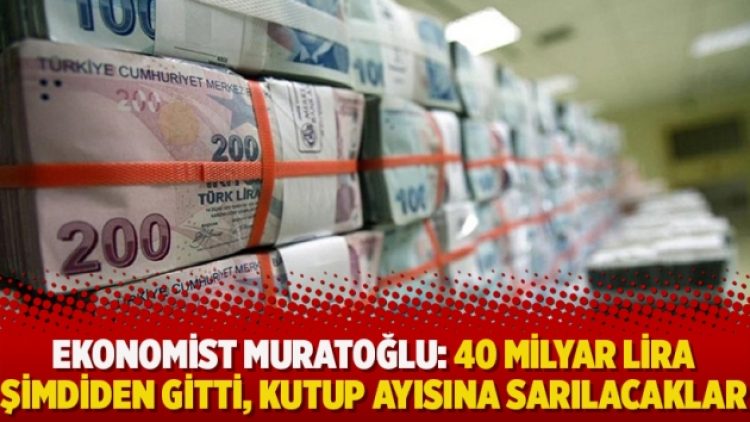 Ekonomist Muratoğlu: 40 milyar lira şimdiden gitti, kutup ayısına sarılacaklar