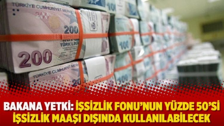 Bakana yetki: İşsizlik Fonu’nun yüzde 50’si işsizlik maaşı dışında kullanılabilecek
