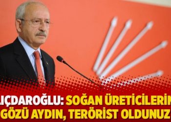 Kılıçdaroğlu: Soğan üreticilerinin gözü aydın, terörist oldunuz