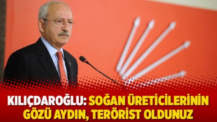 Kılıçdaroğlu: Soğan üreticilerinin gözü aydın, terörist oldunuz