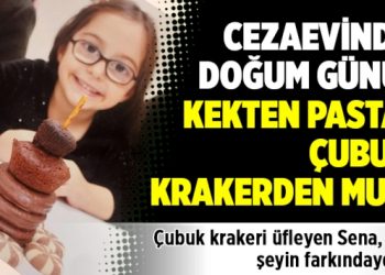 Cezaevinde doğum günü: Kekten pasta, çubuk krakerden mum