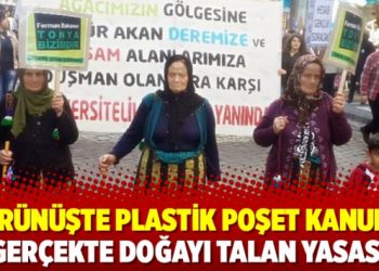 Görünüşte plastik poşet kanunu, gerçekte doğayı talan yasası