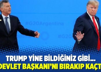 Trump Devlet Başkanı’nı bırakıp kaçtı