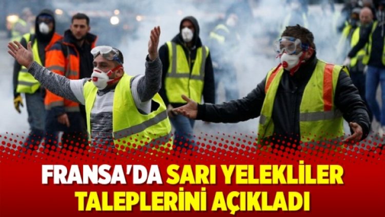 Fransa’da Sarı Yelekliler taleplerini açıkladı