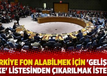 ‘Türkiye fon alabilmek için ‘gelişmiş ülke’ listesinden çıkarılmak istedi!’