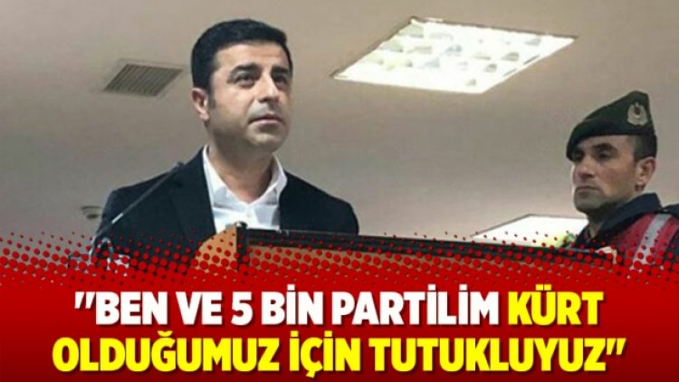 ‘Ben ve 5 bin partilim Kürt olduğumuz için tutukluyuz’