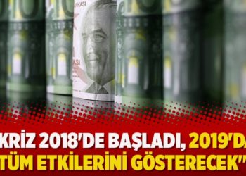 “Kriz 2018’de başladı, 2019’da tüm etkilerini gösterecek”