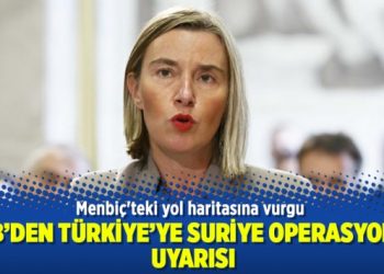 AB’den Türkiye’ye Suriye operasyonu uyarısı