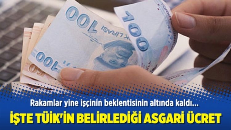 İşte TÜİK’in belirlediği asgari ücret