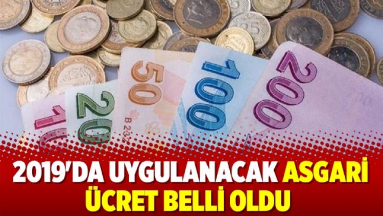 2019’da uygulanacak asgari ücret belli oldu