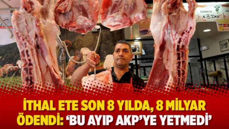İthal ete son 8 yılda, 8 milyar ödendi: ‘Bu ayıp AKP’ye yetmedi’