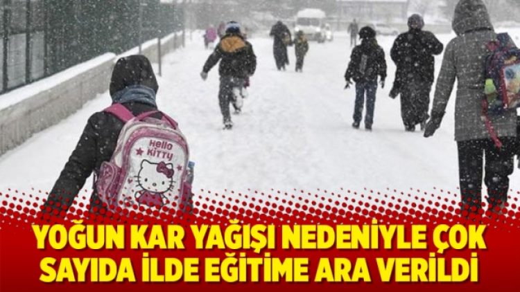 Kar yağışı nedeniyle 8 ilde okullar tatil