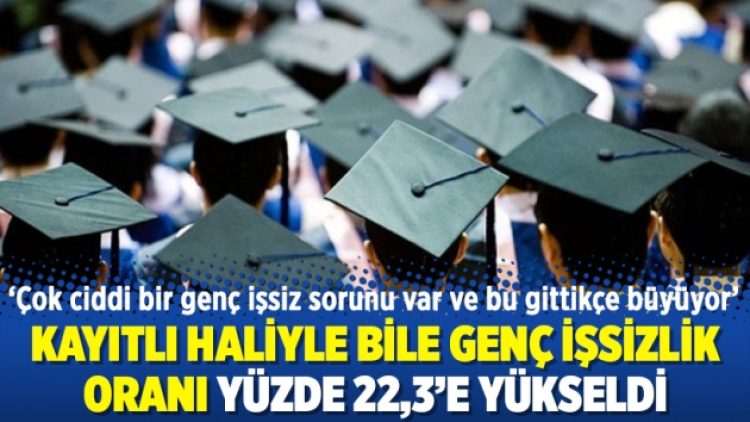 Kayıtlı haliyle bile genç işsizlik oranı yüzde 22,3’e yükseldi