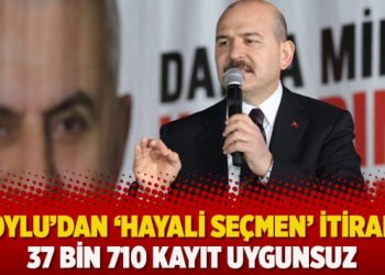Soylu’dan ‘hayali seçmen’ itirafı: 37 bin 710 kayıt uygunsuz