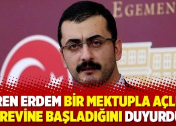 Eren Erdem bir mektupla açlık grevine başladığını duyurdu