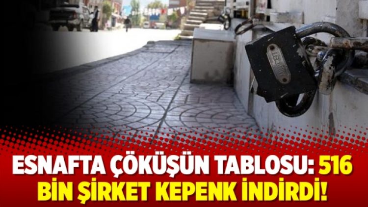 Esnafta çöküşün tablosu: 516 bin şirket kepenk indirdi!