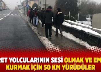 Yunanistan’daki ailelere dikkat çekmek için 50 kilometrelik yürüyüş
