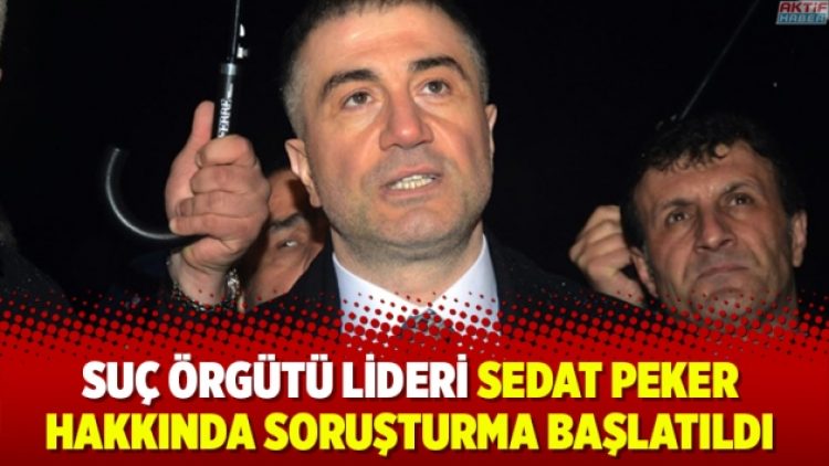 Sedat Peker hakkında soruşturma başlatıldı
