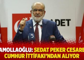 Karamollaoğlu: Sedat Peker cesaretini Cumhur İttifakı’ndan alıyor