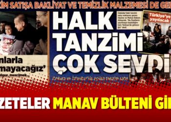 Gazeteler manav bülteni gibi…