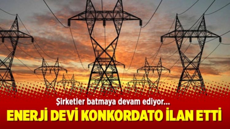 Enerji devi konkordato ilan etti