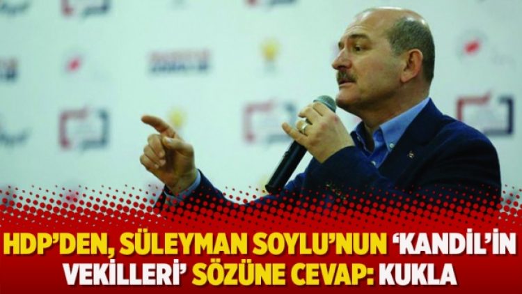 HDP’den, Süleyman Soylu’nun ‘Kandil’in vekilleri’ sözüne cevap: Kukla