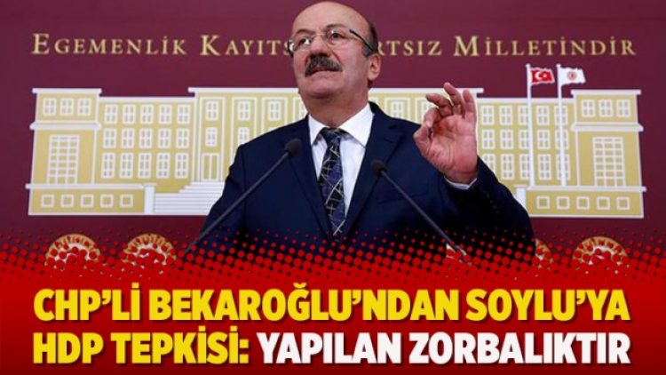 CHP’li Bekaroğlu’ndan Soylu’ya HDP tepkisi: Yapılan zorbalıktır