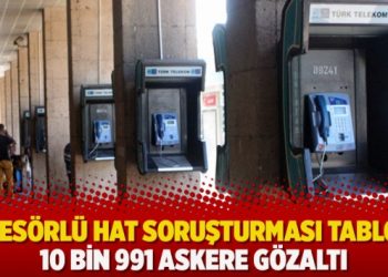 Ankesörlü hat soruşturması tablosu: 10 bin 991 askere gözaltı
