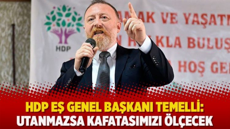 HDP Eş Genel Başkanı Temelli: Utanmazsa kafatasımızı ölçecek