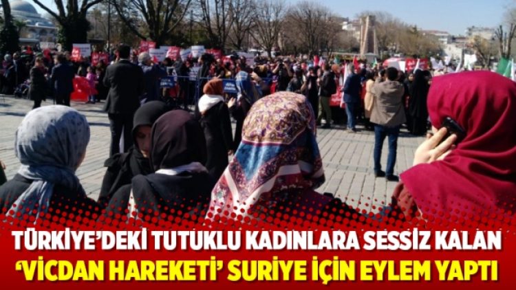 Türkiye’deki tutuklu kadınlara sessiz kalan ‘vicdan hareketi’ Suriye’deki kadınlar için eylem yaptı