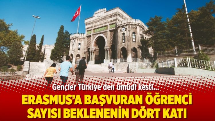 Erasmus’a başvuran öğrenci sayısı beklenenin dört katı