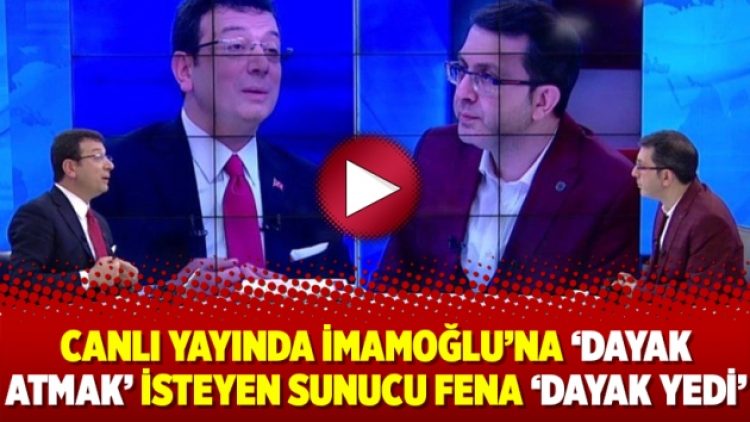 Canlı yayında İmamoğlu’na ‘dayak atmak’ isteyen sunucu fena ‘dayak yedi’