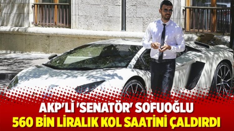 AKP’li ‘Senatör’ Sofuoğlu, 560 bin liralık kol saatini çaldırdı