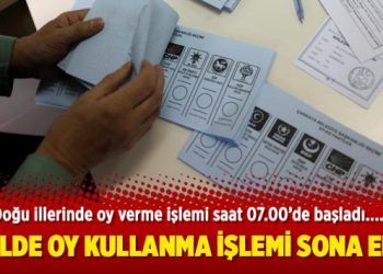 32 ilde oy kullanma işlemi sona erdi