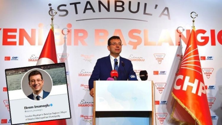 İmamoğlu Twitter profilini ‘İstanbul Büyükşehir Belediye Başkanı’ olarak güncelledi
