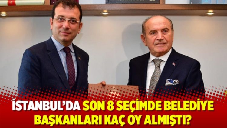 İstanbul’da son 8 seçimde belediye başkanları kaç oy almıştı?