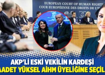 AKP’li eski vekilin kardeşi Saadet Yüksel AİHM üyeliğine seçildi